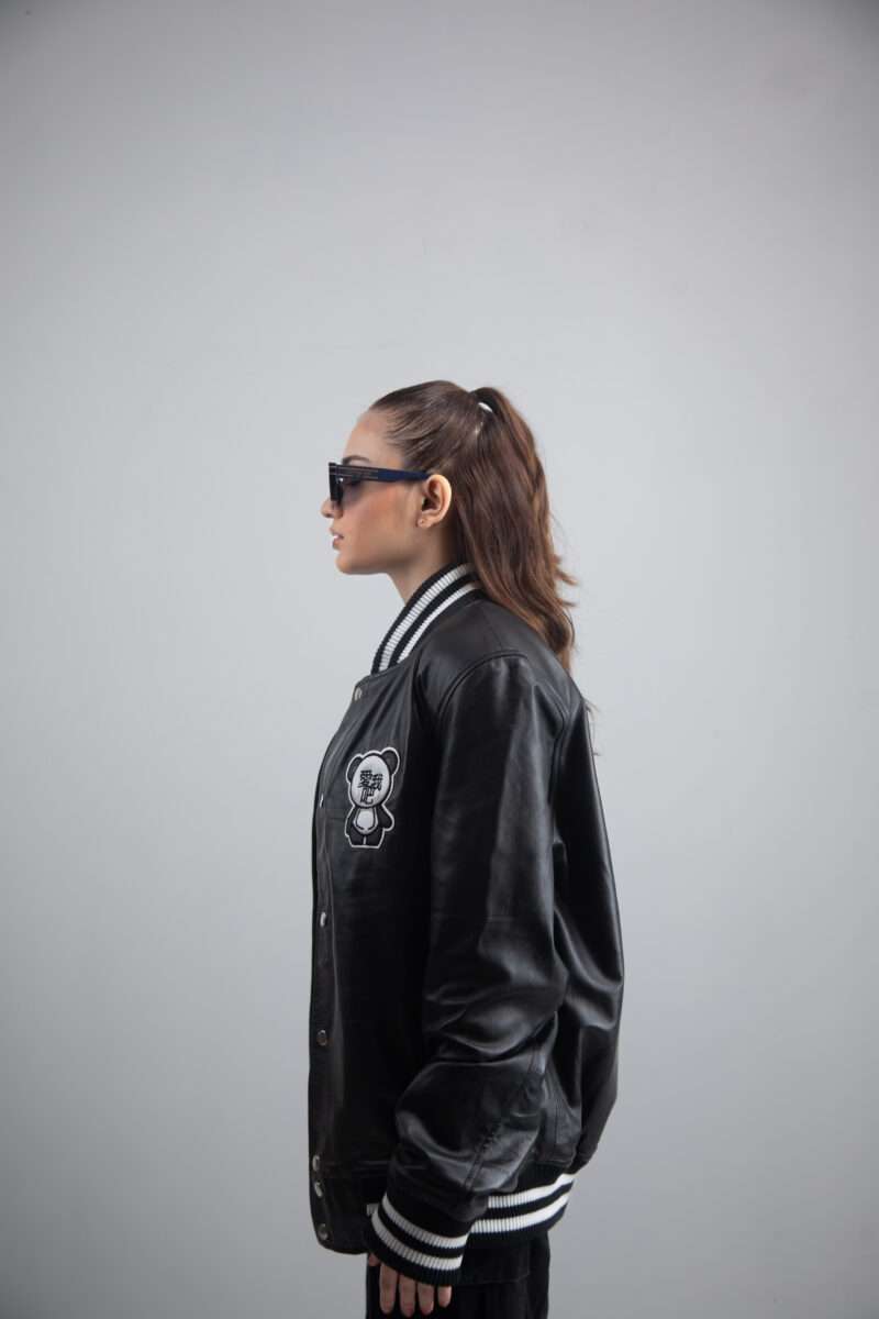 Unisex Panda Leather Jacket - Image 4