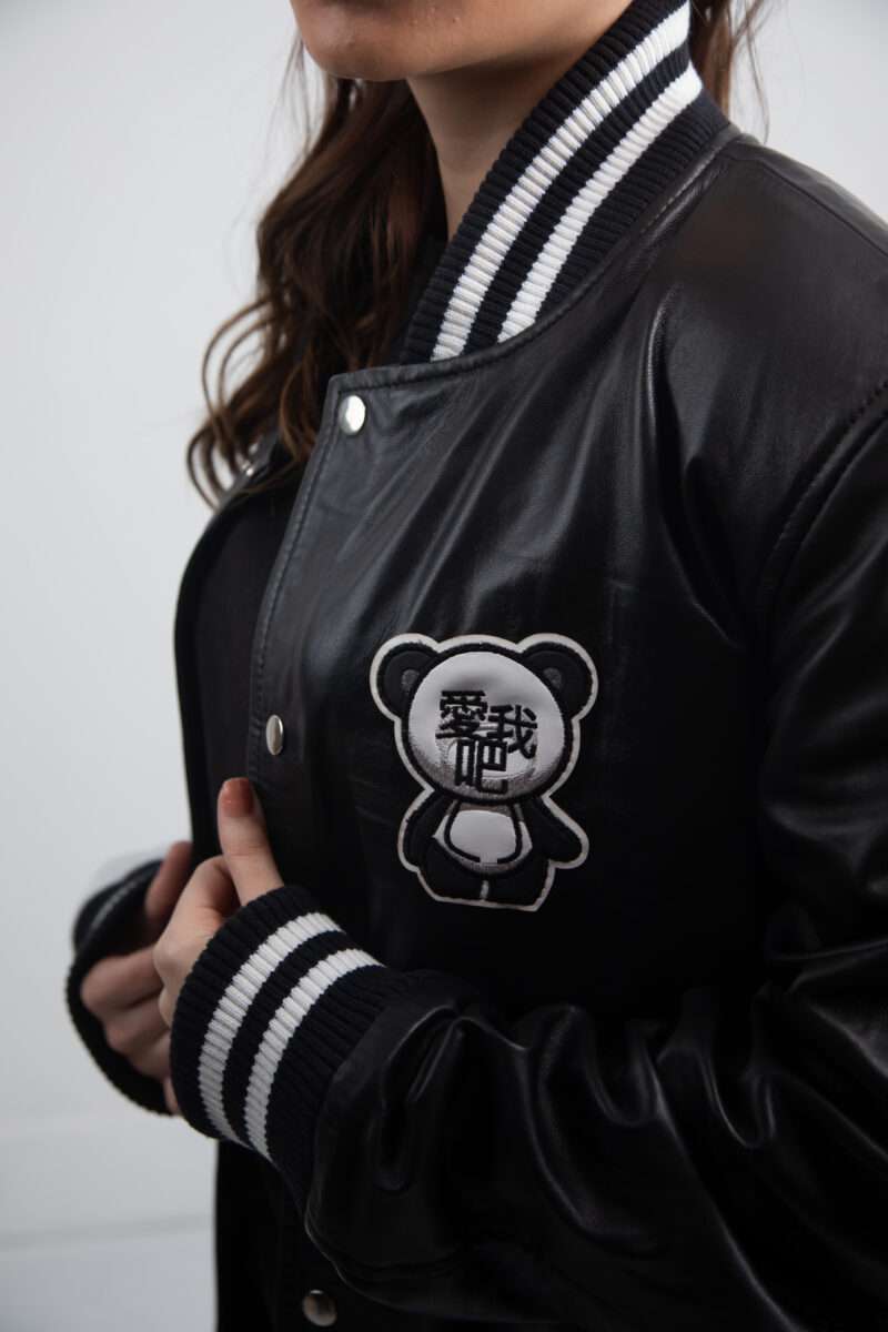 Unisex Panda Leather Jacket - Image 6