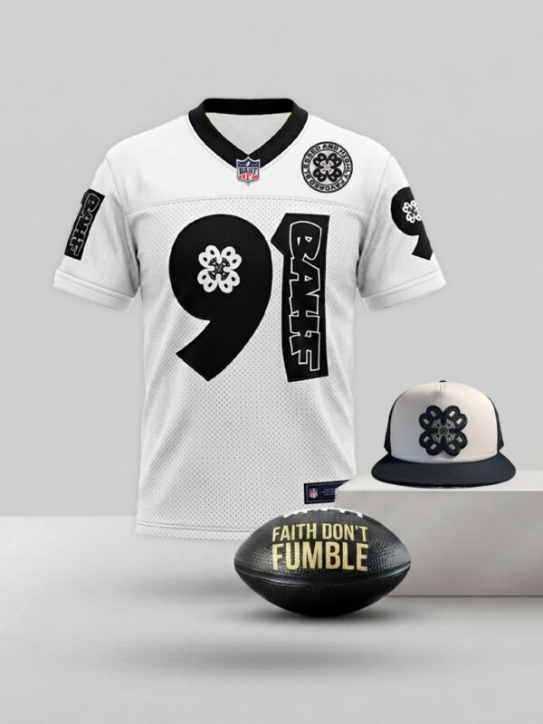 Cream Football Jersey & Hat