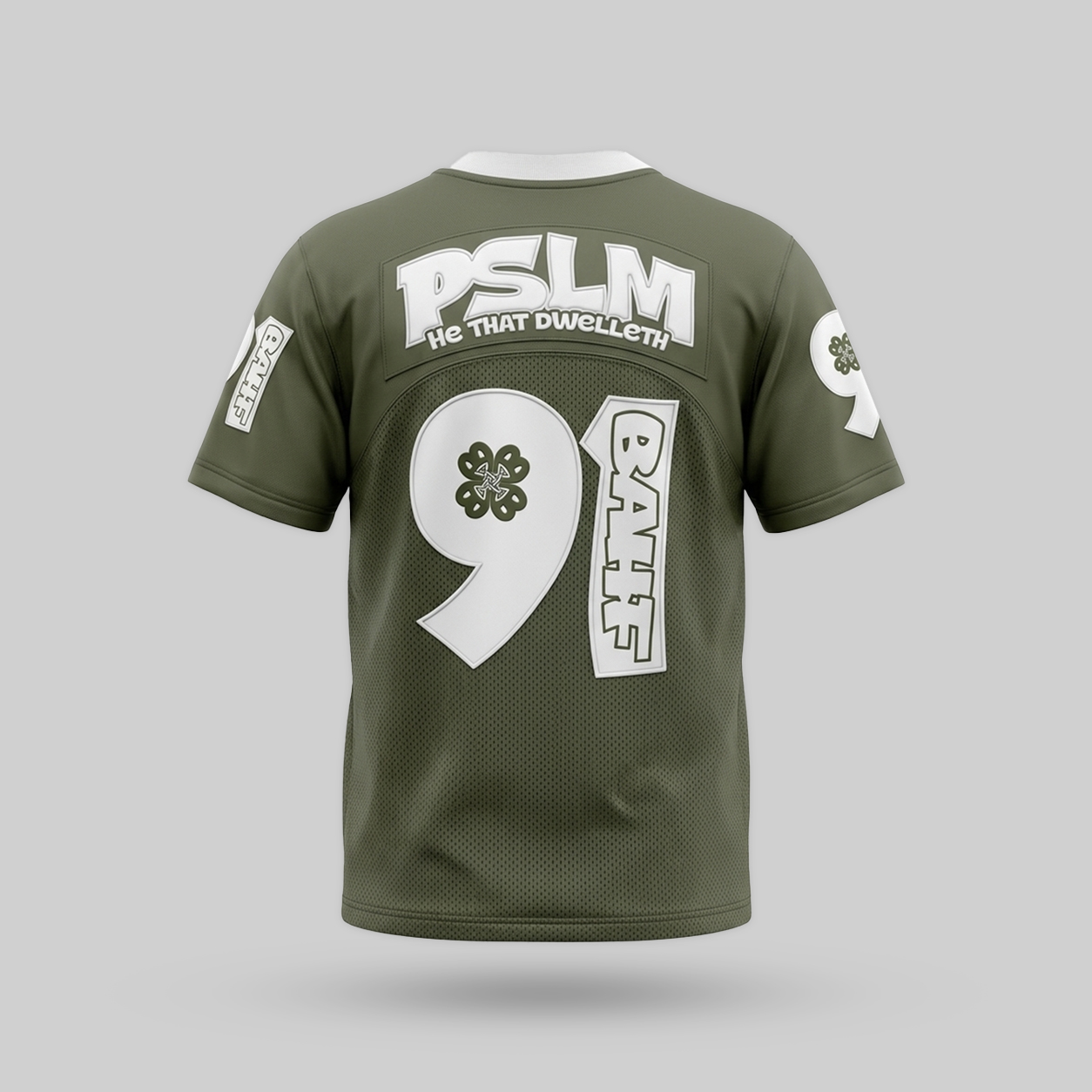 Pslm 91 Olive Football Jersey - Image 3